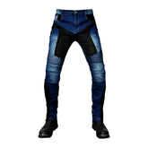 Vaqueros de moto para hombre con protección de color